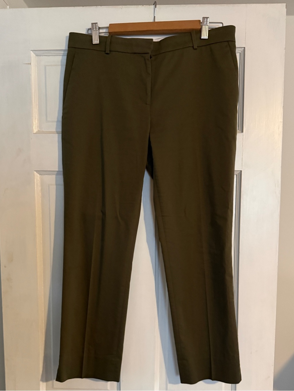 Ann Taylor Straight Olive Green Dress Pants